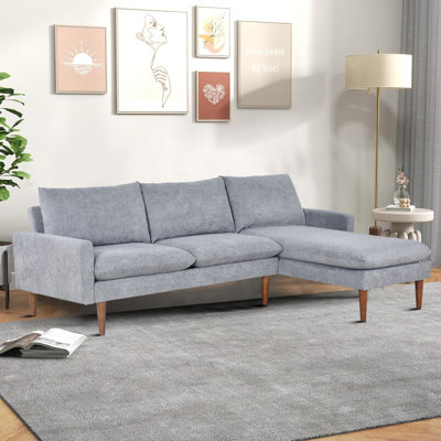 Ordan 2 - Piece Slipcovered Sectional -  Ebern Designs, 957CAD22845643BE855AC435C76B7943