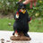 Gnomes in Trouble with Bear Garden Statue
