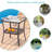 Houa Square Metal Outdoor Side Table , 18'' in. W 18'' in. D-1621806489