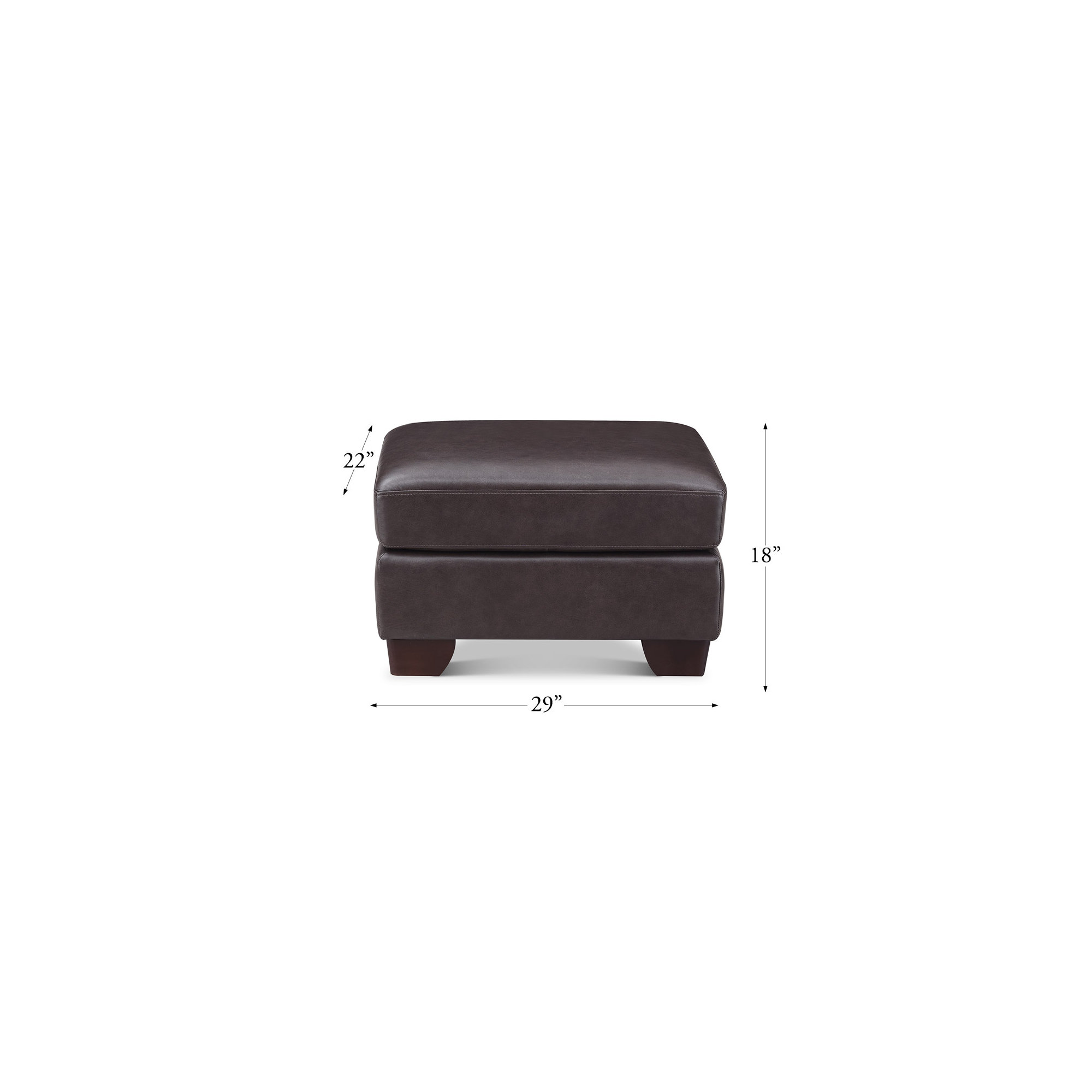 Tryston Top Grain Leather Ottoman