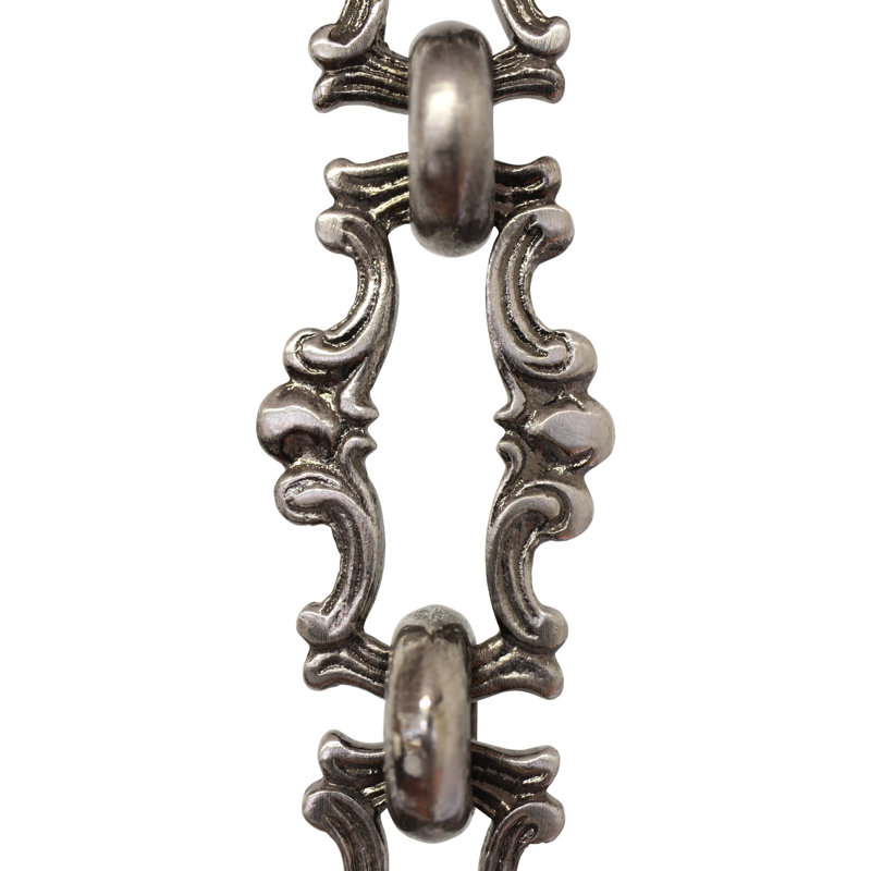 Motif à mailles soudées ou chaîne cassée, Nickel antique