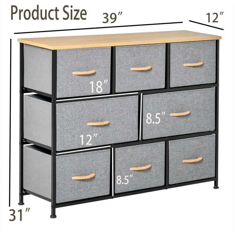 Marton 39'' Wide 8 - Drawer Credenza