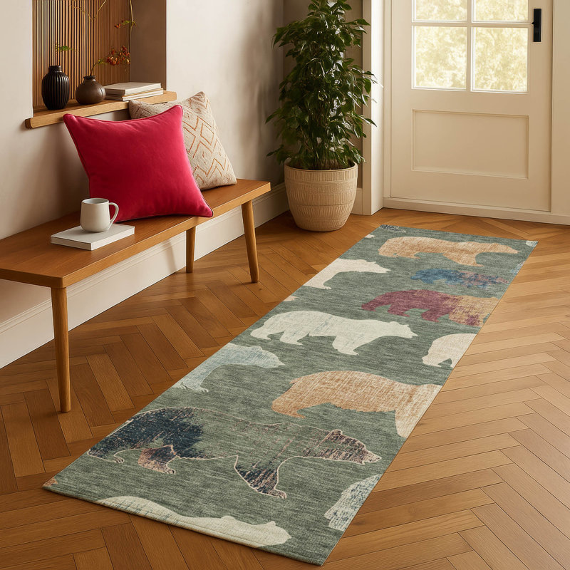 Machine Washable Indoor/Outdoor Chantille ACN2338 Lodge Rug, Runner 2'3" x 7'6"