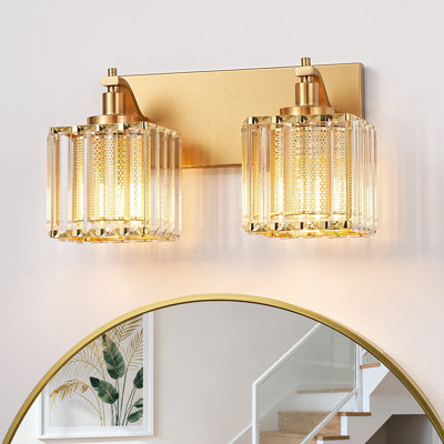 Éclairage pour meuble-lavabo à intensité variable 2 lumières 13 po or 