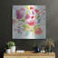 «Bouquet with magenta» par Sheila Golden, art mural en métal, 12 po x 12 po-1706139855