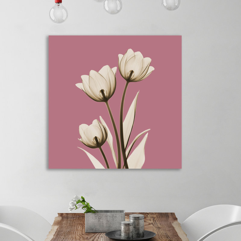 Pink Luster Tulips_C68 - Wrapped Canvas Print, 30cm H x 30cm W x 4cm D