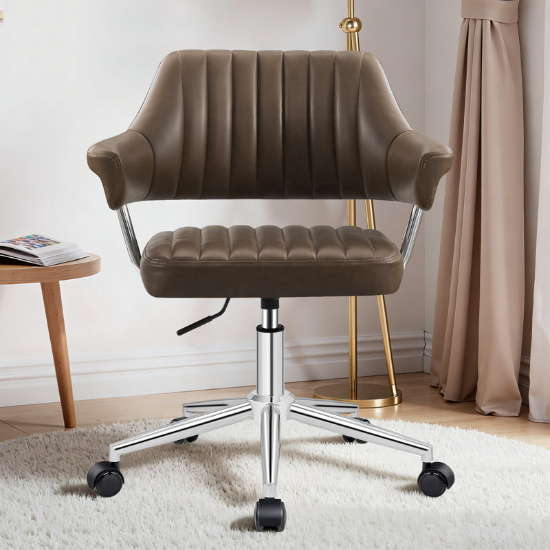 Fauteuil de bureau Chandler, Cuir chocolat