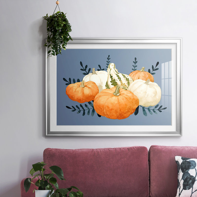 Autumn Autumn and Blues II, reproduction d'art encadrée, Argent, H 30 po x l 44 po x P 1,5 po