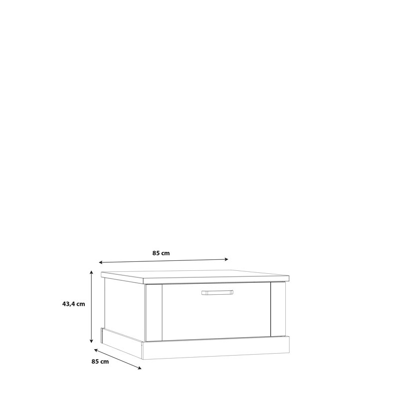 Lauran Solid Coffee Table with Storage