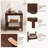 2-Tier Square Solid Wood End Table with Storage Shelf