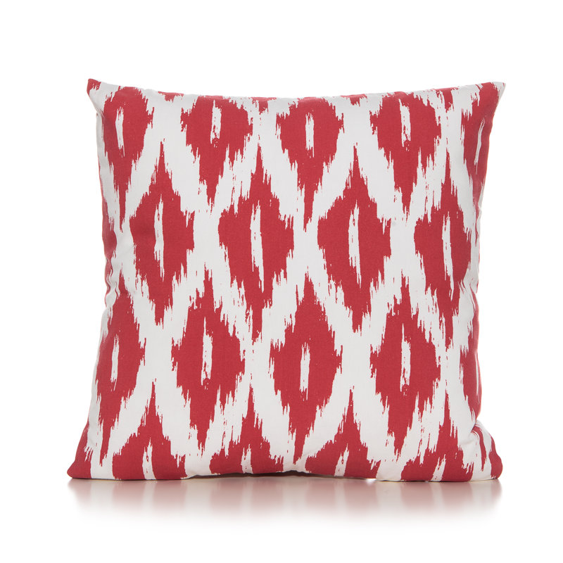 Coussin décoratif Ikat, Rouge