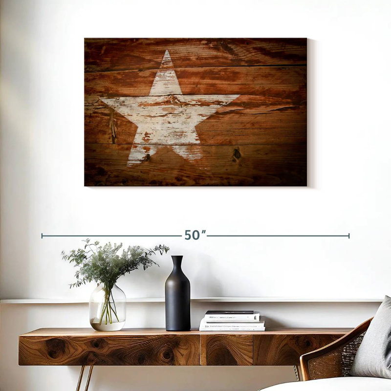 Étoile en bois Lelar, H 24 po x l 36 po