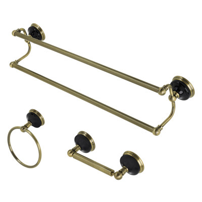 Kingston Brass Water Onyx 3-Piece Bathroom Hardware Set