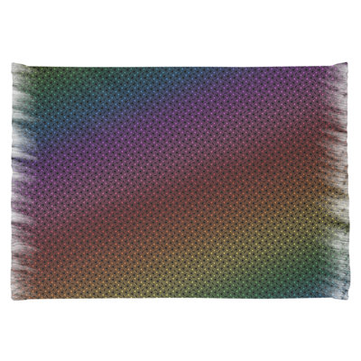 Tapis en treillis rose/rouge/vert de couleur hexagonale alternative Mcguigan