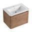 Meuble-lavabo mural 28 po avec lavabo en céramique et porte à fermeture en douceur 28 po-121938629