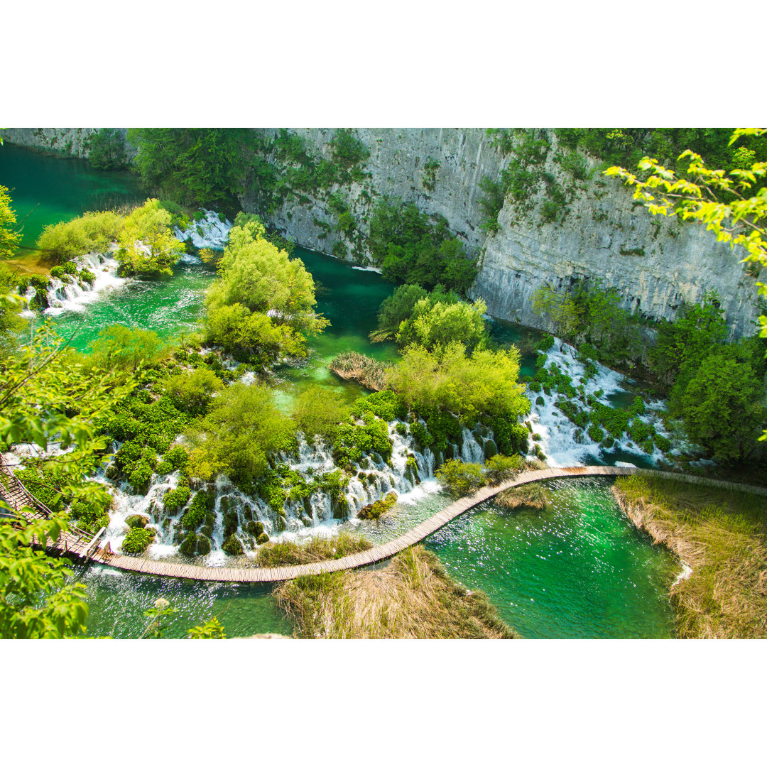 Beautiful Waterfall, Croatia - Wrapped Canvas Photograph