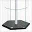Vitrine noire et chrome en verre à 4 tablettes-1008641629
