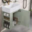 Bathroom Vanity With Ceramic Sink,Gold Handle,And Side Shelves For Small Spaces-1861651611