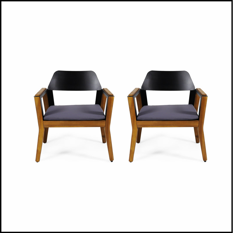 Ensemble de 2 chaises club d'extérieur élégantes et durables SOHO, parfaites pour les cours et les balcons modernes