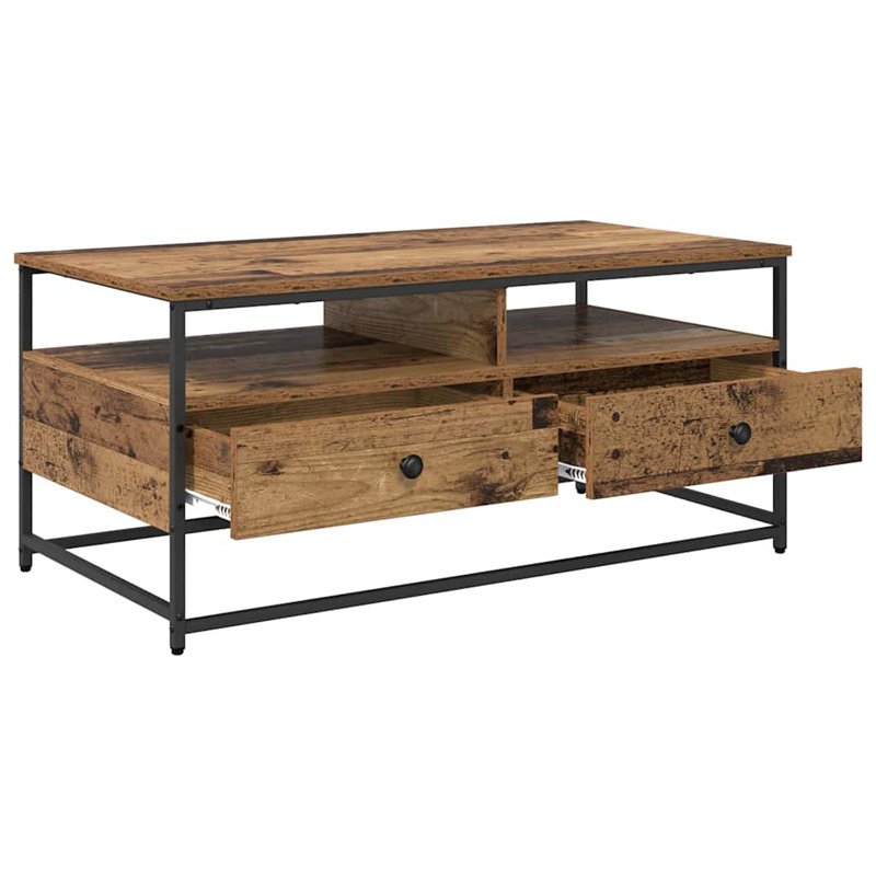 Coffee Table with Storage, Old Wood