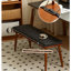 Banc rembourré noir-469103124