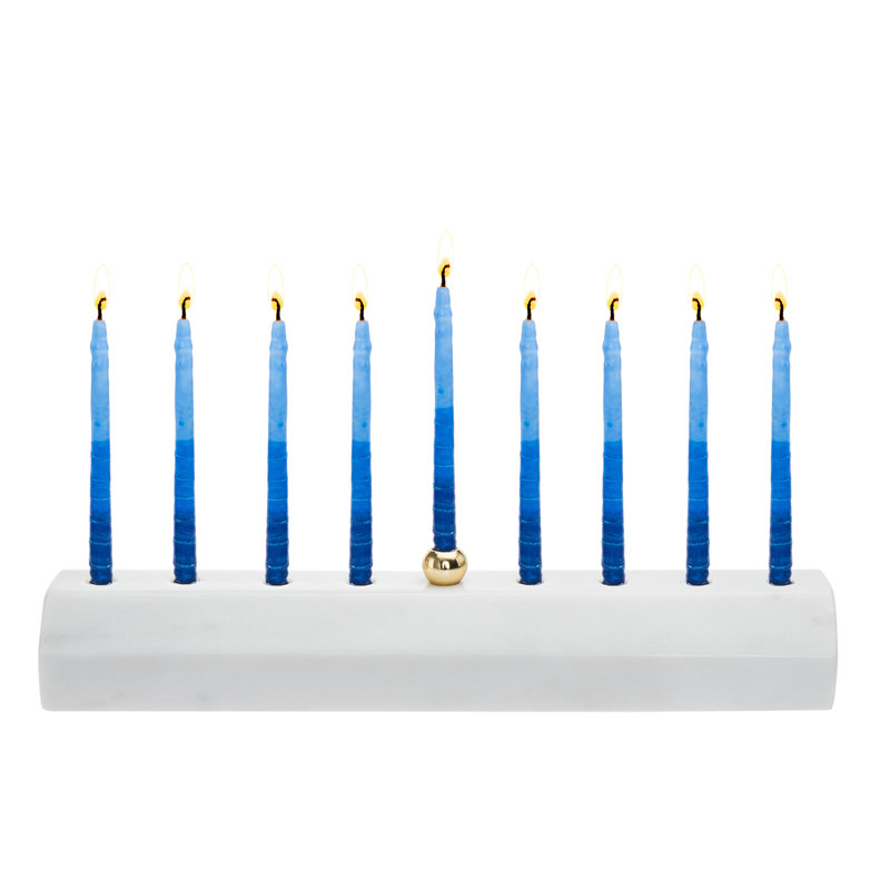 Marble Faceted Menorah