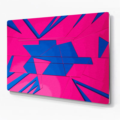 Hard Edge 81 Pink Metal Wall Art