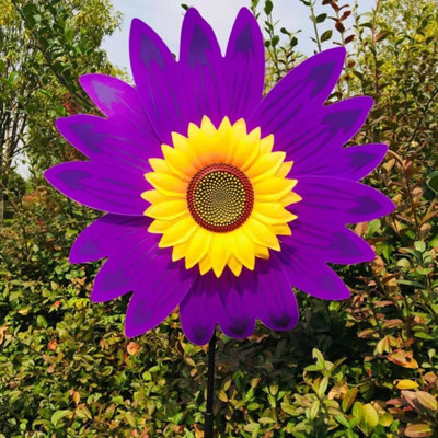 Sunflower Lawn Pinwheels Large Windmill Pinwheel for Garden, Yard, Party Outdoor Decor (Sunflower Pinwheels)