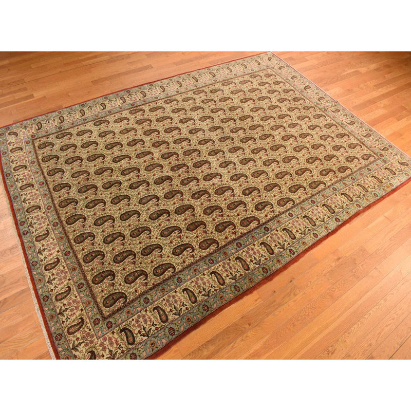 Tapis en laine noué à la main 7 pi 7 po x 10 pi 10 po