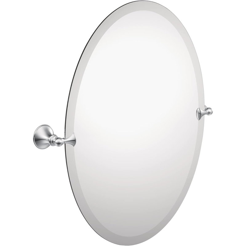 Miroir pivotant ovale Glenshire, Chrome chrome