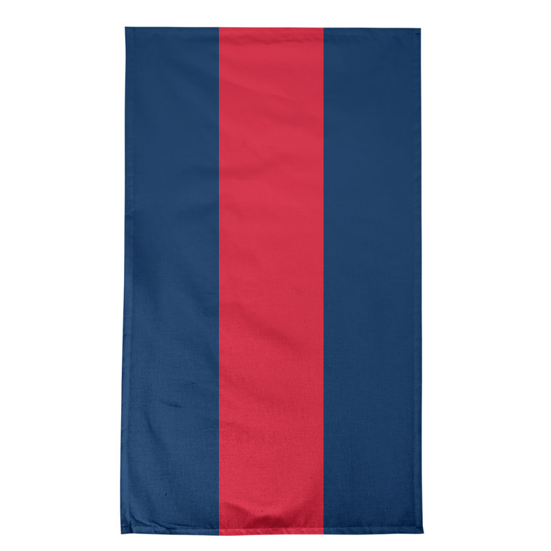 Stripe Tea Towel Kitchen Towel, Navy Blue/Red/Navy Blue Basketball, Cotton