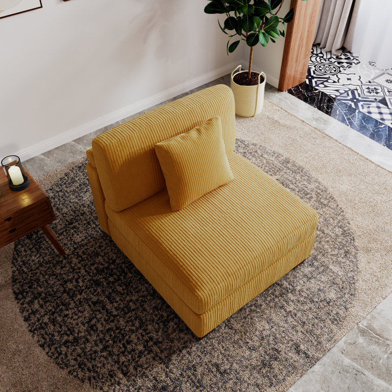 Upholstered Accent Chair, Orange