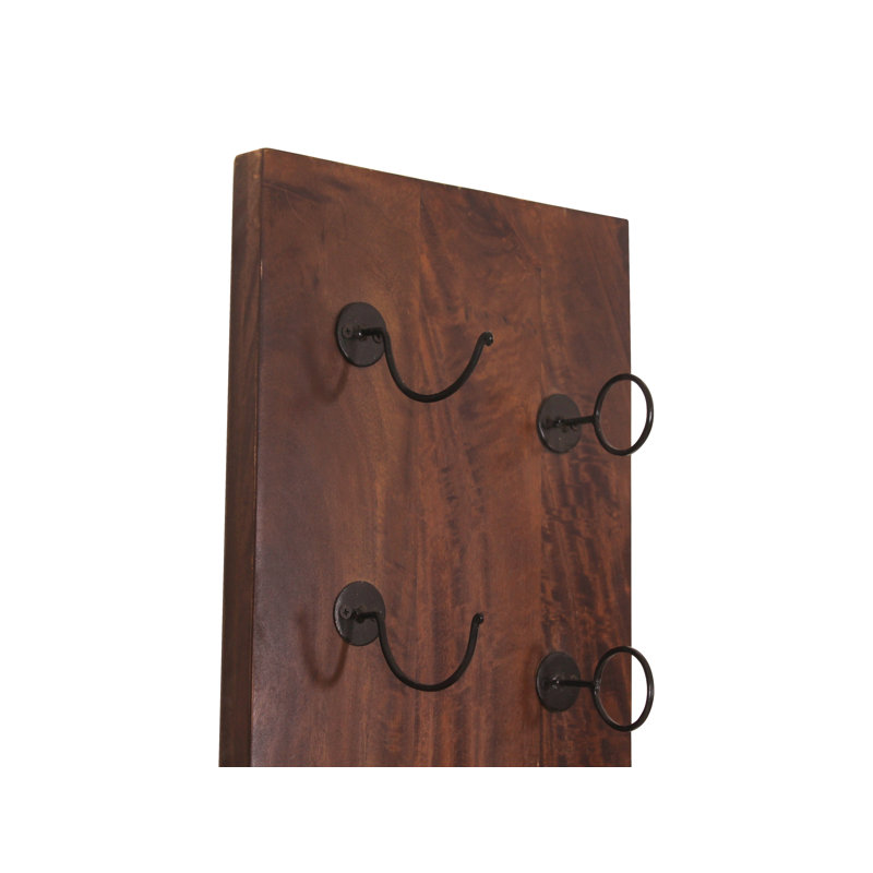 Rivero 8 Bottle Solid Wood Wall Mounted Wine Bottle Rack in