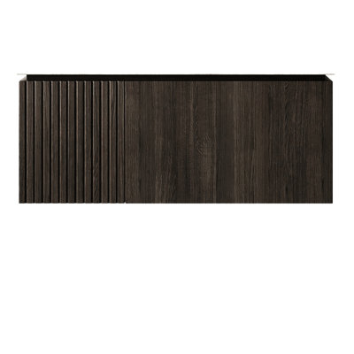 Meuble en contreplaqué de 91 cm (36 po) avec une porte et un tiroir, sans couvercle de robinet ni lavabo, multicouche de 16 mm d'épaisseur pour le rangement de salle de bain, tiroir à fermeture douce et ouverture en douceur sous le meuble.