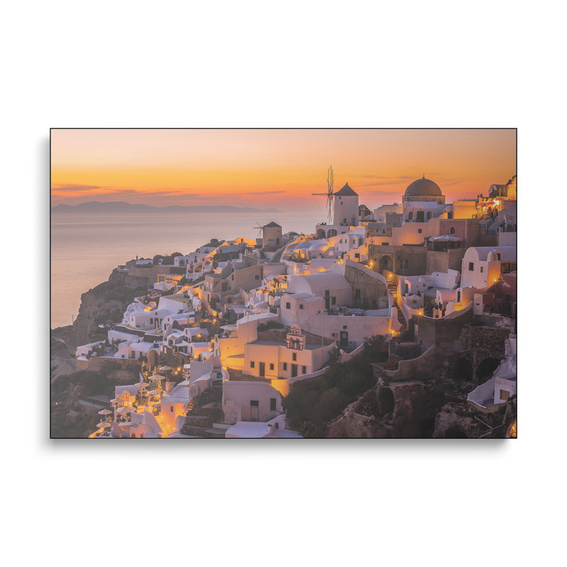 Impression sur toile, "Stealisix" - Calispera Santorini par Andreas Agazzi