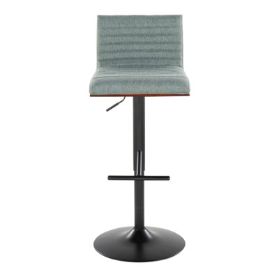 Lakyia Swivel Upholstered Adjustable Height Counter Stool with Metal Frame