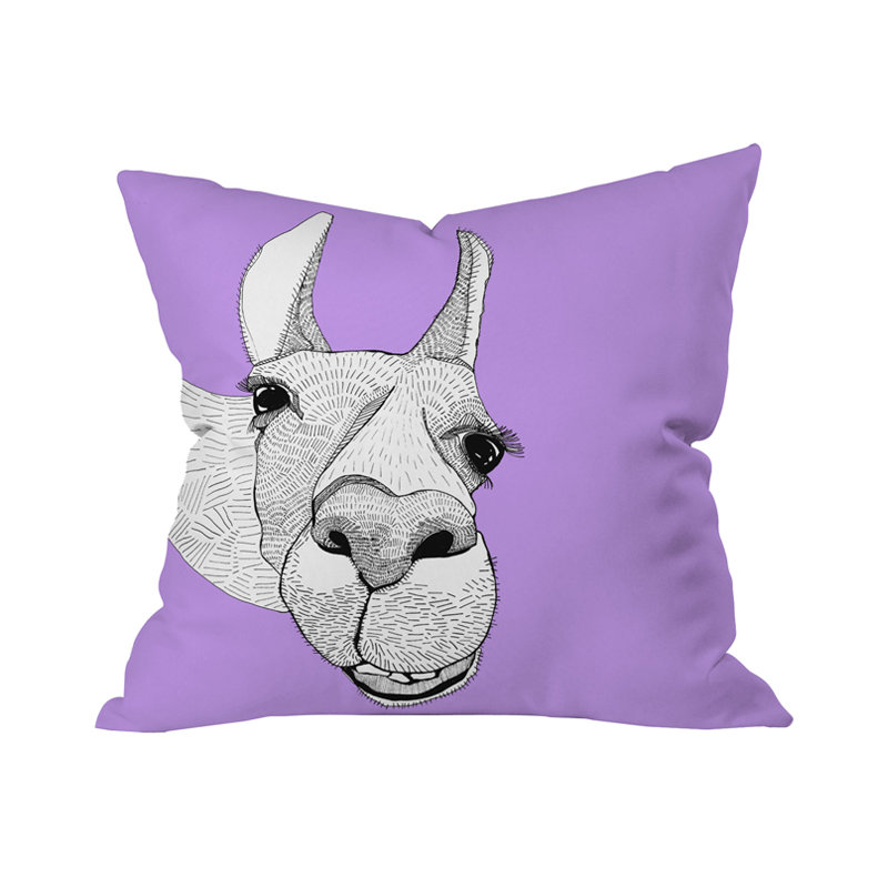 Coussin extérieur casey rogers llama, 26 po x 26 po