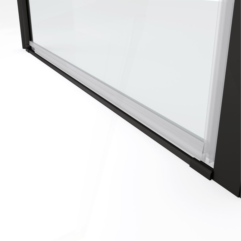 Porte de douche pivotante universelle à ouverture 1 3/8 po avec verre trempé de 1/4 po
