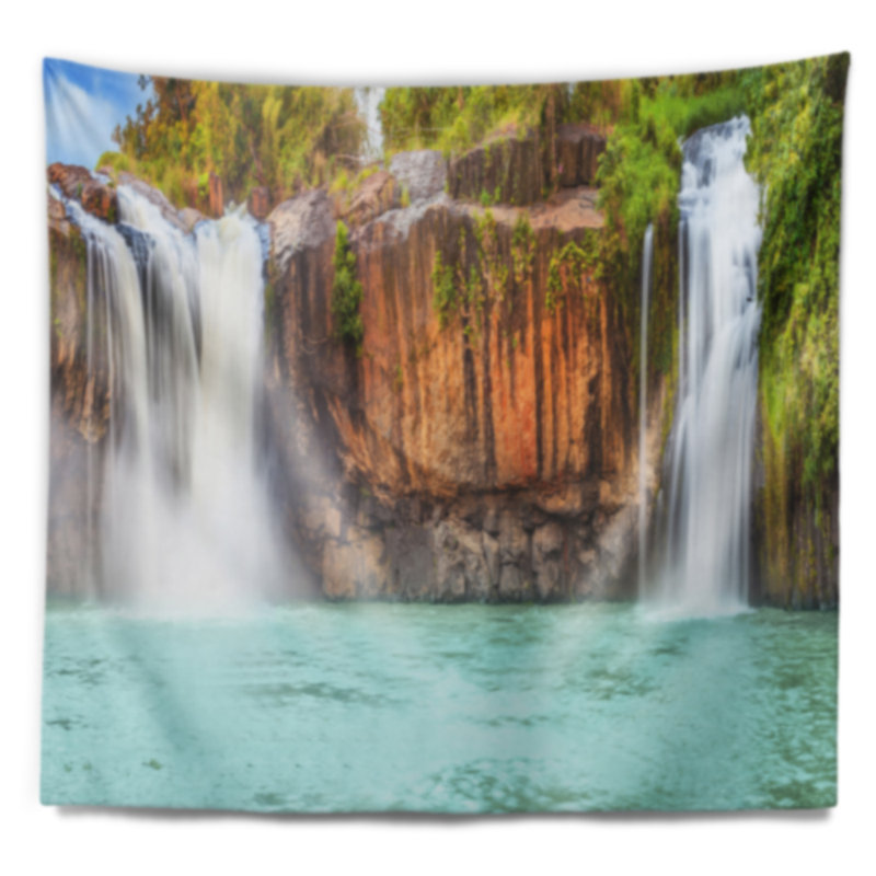 Photographie sève sèche cascade tapisserie, H 32 po x l 39 po