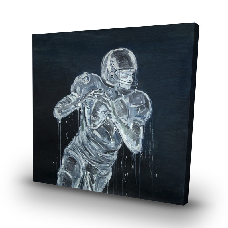 Football player - 32"x32" art on canvas
