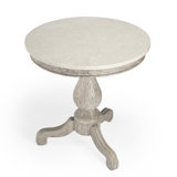 Danielle Marble 24" Pedestal Side Table