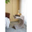 Table d'appoint arquée 16,3 x 12,2 x 22,6 moderne avec finition faux travertin