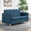 HOMCOM 2 Seater Sofa Compact Loveseat with Wood Legs Armrest-1503670885
