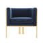 Chaise longue en velours Paramount-661117871
