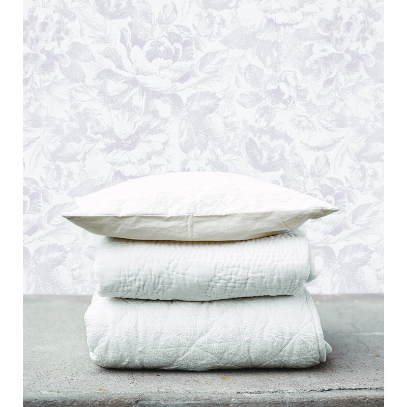 10m x 53cm Matte Wallpaper Roll, Grey/Pink