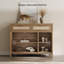 Buffet en rotin à 2 tiroirs et 3 portes l 43,39 po avec tablettes réglables-503698925