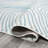 Amdrea Woodgrain Geometric Ivory/Blue Rug-939286127