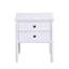 Table de chevet 2 tiroirs Emmett - Blanc-1104705486