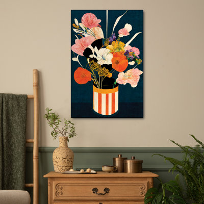 Toile en métal Steemplix - Fleurs la nuit par Treechild - impression d'art mural