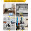 Table de travail en acier inoxydable 16 po x 24 po, table de préparation robuste NSF avec pieds réglables et roulettes verrouillables, table utilitaire commerciale pour la cuisine, le restaurant, le garage et l'atelier-991622756